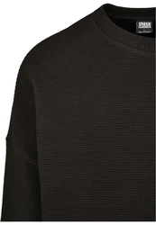 Urban Classics Rundhalspullover Cut On Sleeve Naps Interlock Crew Dunkelbraun/Schwarz/Khaki/Dunkelgrün/Braun/Dunkelgrau/Grau