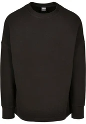 Urban Classics Rundhalspullover Cut On Sleeve Naps Interlock Crew Dunkelbraun/Schwarz/Khaki/Dunkelgrün/Braun/Dunkelgrau/Grau