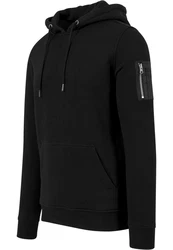 URBAN CLASSICS Sweatshirt Bomber Hoody Schwarz