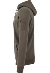 URBAN CLASSICS Sweatshirt Bomber Hoody Dunkelgrün/Khaki