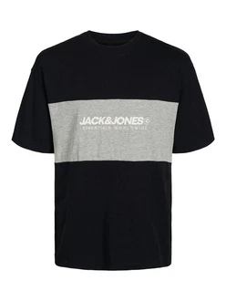 JACK & JONES T-Shirt 'JJELegacy' BLOCKING TEE SS O-NECK