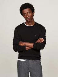 TOMMY HILFIGER Pullover 'ESSENTIAL' schwarz