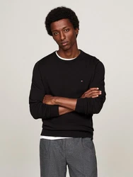 TOMMY HILFIGER Pullover 'ESSENTIAL' schwarz