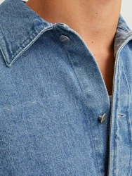 Jack & Jones Langarmhemd JORSANTORINI DENIM OVERSHIRT LS SN Dunkelblau/Hellblau/Blau