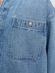 Jack & Jones Langarmhemd JORSANTORINI DENIM OVERSHIRT LS SN Dunkelblau/Hellblau/Blau
