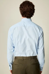 Next Langarmhemd Slim Fit Hemd Hellblau/Blau