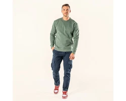 LIVING CRAFTS Strickpullover SALVO Dunkelgrün/Grün