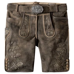 Stockerpoint Trachtenlederhose Bastian Khaki/Braun/Dunkelbraun/Grau