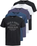 Jack & Jones Print-Shirt Dunkelblau/Lila/Blau