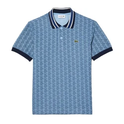 Lacoste Poloshirt Monogramm Polo Blau/Hellblau/Dunkelblau