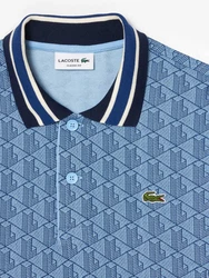 Lacoste Poloshirt Monogramm Polo Blau/Hellblau/Dunkelblau