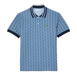 Lacoste Poloshirt Monogramm Polo Blau/Hellblau/Dunkelblau