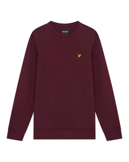 Lyle & Scott Sweatshirt Crew Neck Dunkelrot/Bordeaux/Lila