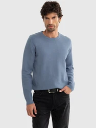 BIG STAR Strickpullover REYLI Grau/Dunkelblau/Blau