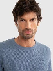 BIG STAR Strickpullover REYLI Grau/Dunkelblau/Blau