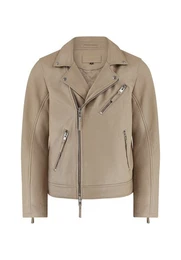 Bikerjacke CLASSIC BIKER Reiverschlusstaschen, asymmetrischerVorderverschluss