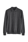 Next Langarm-Poloshirt Slim Fit Dunkelgrau/Grau/Hellgrau Next Langarm-Poloshirt Slim Fit Dunkelgrau/Grau/Hellgrau