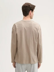 TOM TAILOR Schlafshirt Langarmshirt Melange