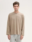 TOM TAILOR Schlafshirt Langarmshirt Melange