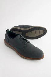 Next Derby-Schuhe aus Leder Schnürschuh Grau/Dunkelblau/Hellblau/Dunkelgrau