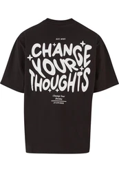 2Y Studios 2Y Thoughts Oversize Tee Schwarz/Dunkelbraun