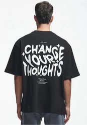 2Y Studios 2Y Thoughts Oversize Tee Schwarz/Dunkelbraun