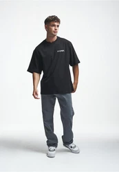 2Y Studios 2Y Thoughts Oversize Tee Schwarz/Dunkelbraun