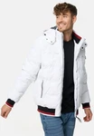 Indicode Herren Marlon Steppjacke in Daunenjacken-Optik Winterjacke Übergangsjacke Weiß/Creme/Schwarz/Silber