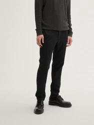 TOM TAILOR Denim Chinohose Schwarz/Dunkelgrau