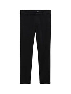 TOM TAILOR Denim Chinohose Schwarz/Dunkelgrau