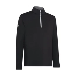 Longsweatshirt Pullover Mixed Media Schwarz Herren M