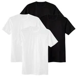 CALIDA Herren T-Shirt 4er Pack Natural Benefit Wei/Schwarz