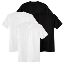 CALIDA Herren T-Shirt 4er Pack Natural Benefit Wei/Schwarz