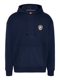 Sweatshirt TJM REG TJ FLAG CREST HOOD EXT besticktes Markenlogo auf Brusthhe