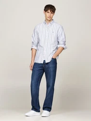 Tommy Hilfiger Langarmhemd MULTI STRIPE OXFORD RF SHIRT bunt (cloudy blau/rouge/multi)
