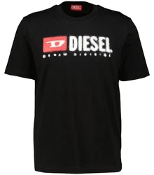 Diesel T-Shirt SPLASH LOGO Regular Fit Rot/Schwarz/Beige/Braun
