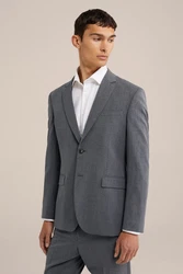 WE Fashion Jackenblazer Dunkelgrau/Grau/Hellgrau/Dunkelblau