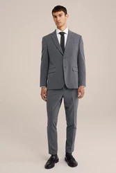 WE Fashion Jackenblazer Dunkelgrau/Grau/Hellgrau/Dunkelblau