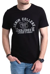 Jack & Jones Print-Shirt (5er-Pack) T-Shirts mit Aufdruck Dunkelgrün/Rot/Dunkelblau/Blau
