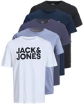 Jack & Jones Print-Shirt Blau/Dunkelblau/Lila