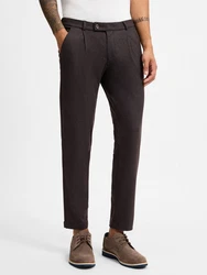bugatti Hose Bundfalten (1-tlg) Khaki/Grau/Dunkelgrau/Braun/Dunkelbraun