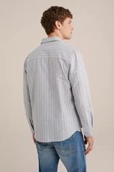WE Fashion Businesshemd Blau/Hellblau/Grau/Hellgrau