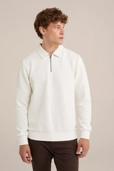 WE Fashion Sweater Weiß/Creme/Khaki/Beige/Grau/Braun