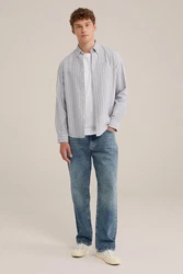 WE Fashion Loose-fit-Jeans Hellblau/Blau