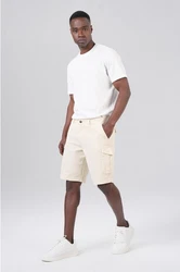Miracle of Denim Jeansbermudas Elliot Cargo Shorts (1-tlg) Khaki/Weiß/Creme/Beige/Schwarz