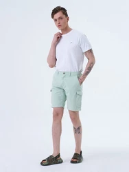Miracle of Denim Jeansbermudas Elliot Cargo Shorts (1-tlg) Grün/Hellgrün/Türkis