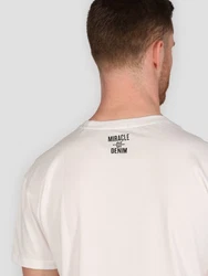 Miracle of Denim T-Shirt Men Roundneck Basic Creme/Weiß/Hellblau