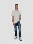 Miracle of Denim T-Shirt Men Roundneck Basic Creme/Weiß/Hellblau