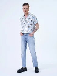 Miracle of Denim Kurzarmhemd Men Shirt Blau
