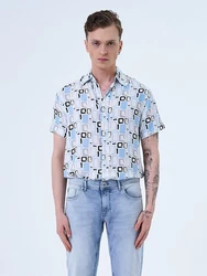 Miracle of Denim Kurzarmhemd Men Shirt Blau